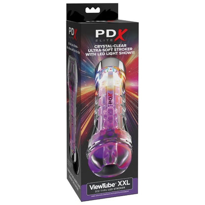 PDX ELITE - VIEWTUBE XXL LED TRASPARENTE STROKER 27,3 CM