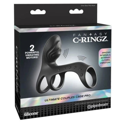 FANTASY C-RINGZ - GABBIA PER COPPIE DEFINITIVA, ANELLO VIBRANTE PER PENE PRO 19,5 CM