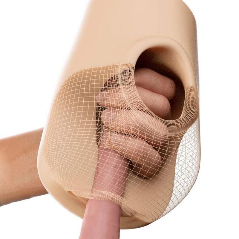 PDX PLUS - VAGINA REALISTICA, SPUNTATORE, STRIZZATORE, STROFINATORE, 18 CM