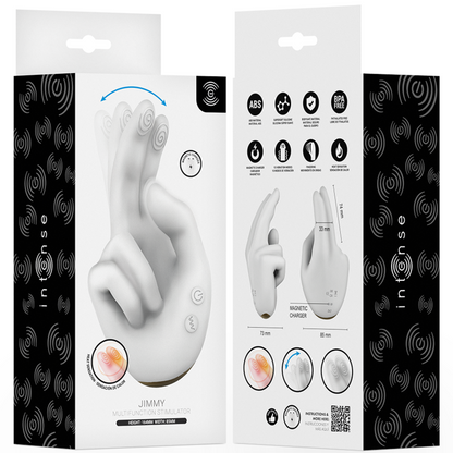INTENSE - JIMMY STIMOLATORE MULTIFUNZIONE A FORMA DI MANO CON VIBRAZIONE E CALORE