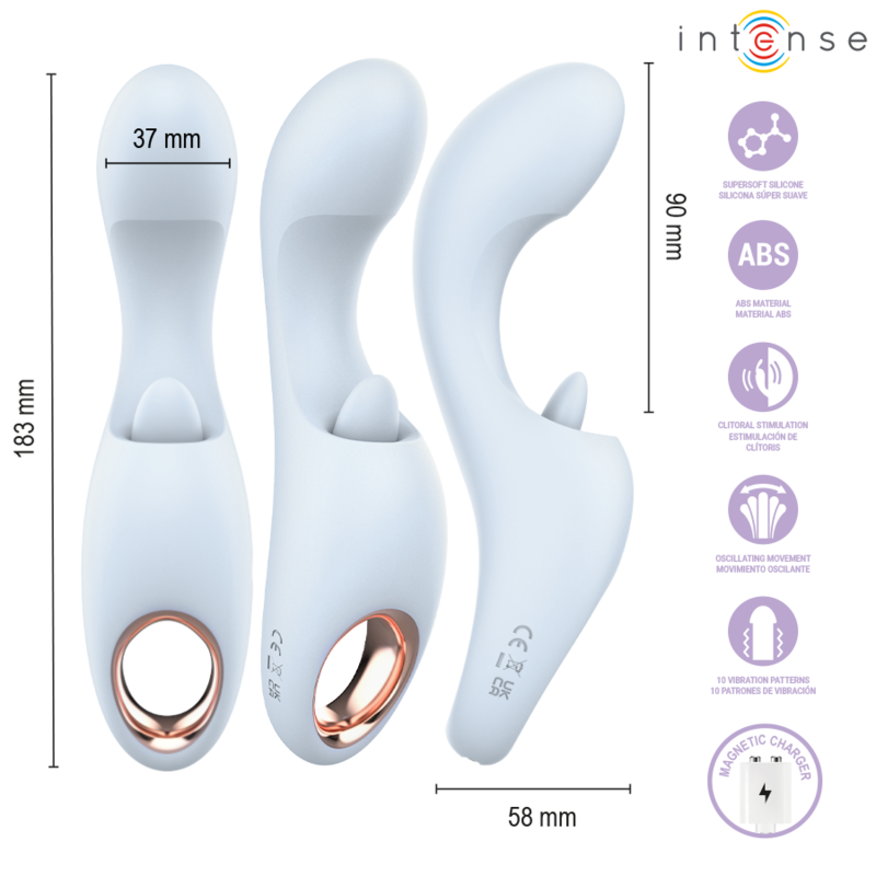 INTENSE - ANYA STIMOLATORE DI VIBRAZIONE E MOVIMENTO MULTIFUNZIONE