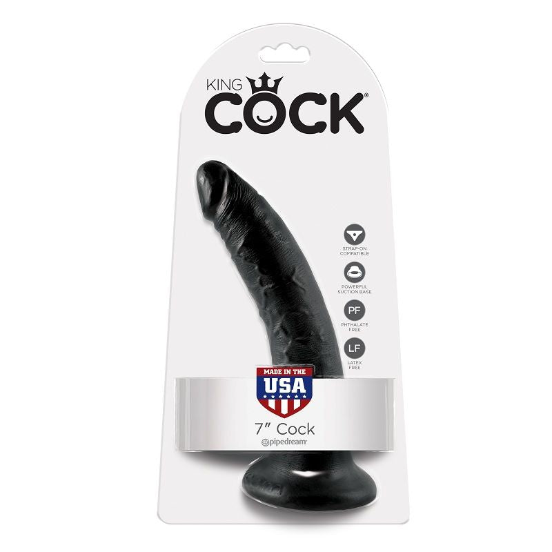 KING COCK - DILDO NERO 17.8 CM