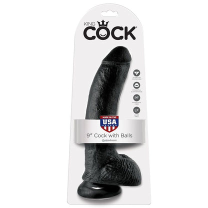 KING COCK - DILDO NERO CON SFERE 22.9 CM
