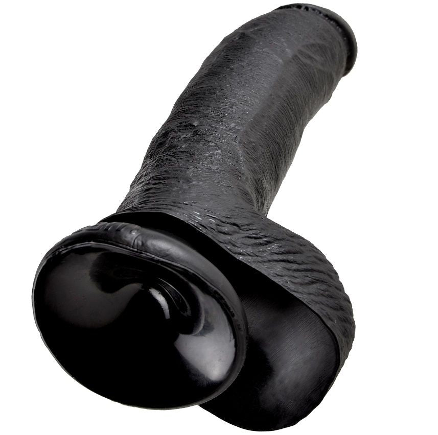 KING COCK - DILDO NERO CON SFERE 22.9 CM