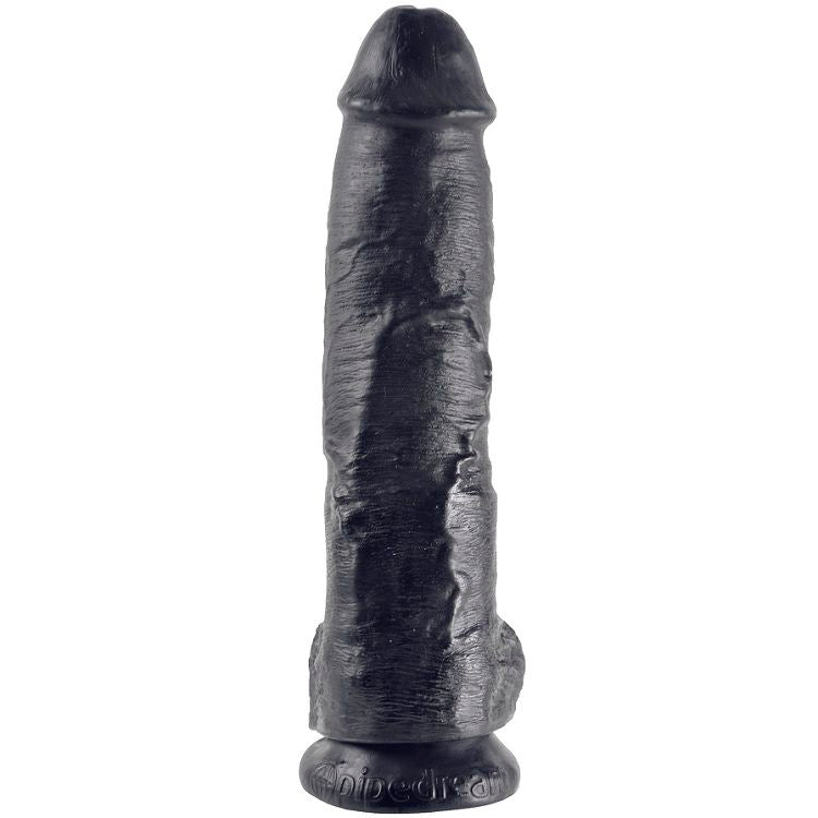 KING COCK - DILDO NERO CON SFERE 25.4 CM