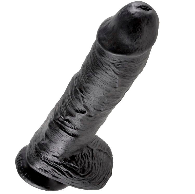 KING COCK - DILDO NERO CON SFERE 25.4 CM