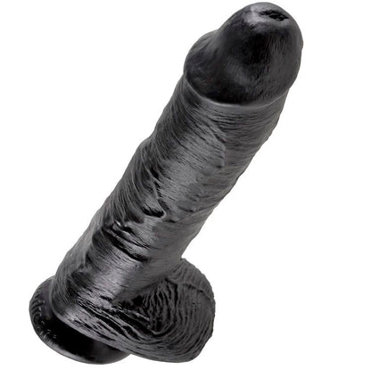 KING COCK - DILDO NERO CON SFERE 25.4 CM
