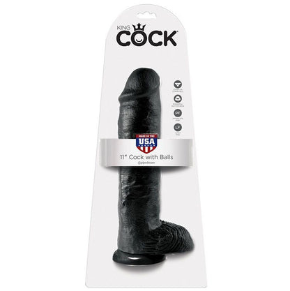 KING COCK - DILDO NERO CON SFERE 28 CM