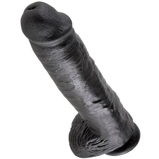 KING COCK - DILDO NERO CON SFERE 28 CM