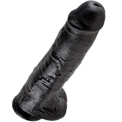KING COCK - DILDO NERO CON SFERE 28 CM