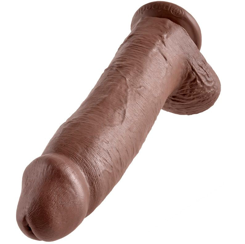 KING COCK - DILDO MARRONE CON SFERE 30.48 CM