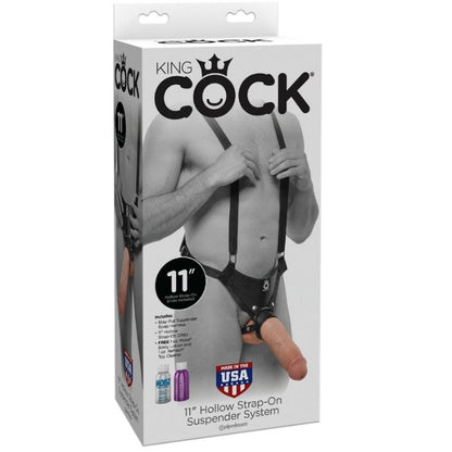 KING COCK - SISTEMA DI REGTATURA HOLLOW STRAP-ON  28 CM