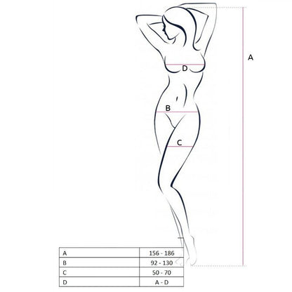 PASSION - WOMAN BS052 BODYSTOCKING ROSSO TAGLIA UNICA